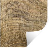 Muurstickers - Sticker Folie - Structuur van een plank met groeiringen - 100x100 cm - Plakfolie - Muurstickers Kinderkamer - Zelfklevend Behang XXL - Zelfklevend behangpapier - Stickerfolie