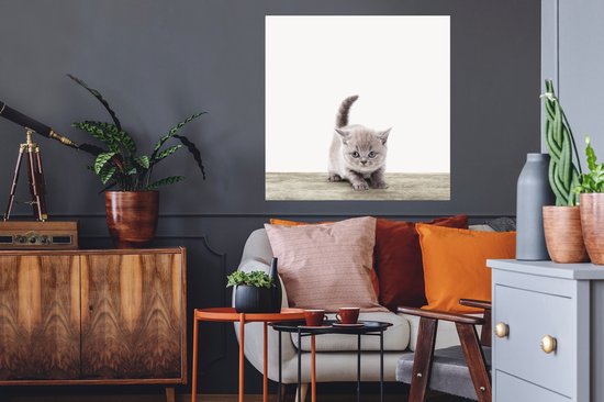 Autocollant pour enfants - Muursticker enfant - Sticker mural chambre d'enfant - Chaton - Chat - Animaux domestiques - Garçons - Enfants - Filles - 50x50 cm - Papier peint autocollant - Film autocollant