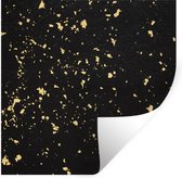 Muurstickers - Sticker Folie - Gouden vlokken op een zwarte achtergrond - 30x30 cm - Plakfolie - Muurstickers Kinderkamer - Zelfklevend Behang - Zelfklevend behangpapier - Stickerfolie