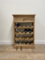 Home&Deco Wijnrek "Bink" naturel hout- 50x20x75cm-1 stuks