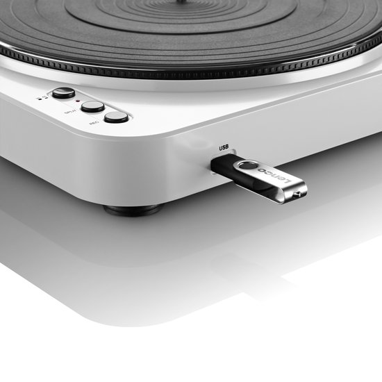Lenco L-85 Platenspeler met USB - Wit — afbeelding 3
