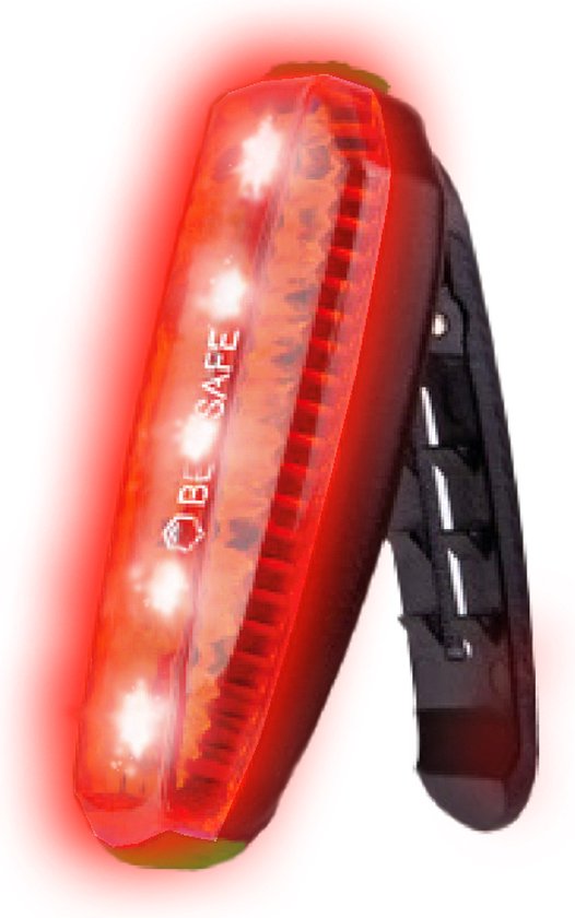 Led Clip Light USB | BEE SAFE - Red - | hardloop verlichting | sportarmband