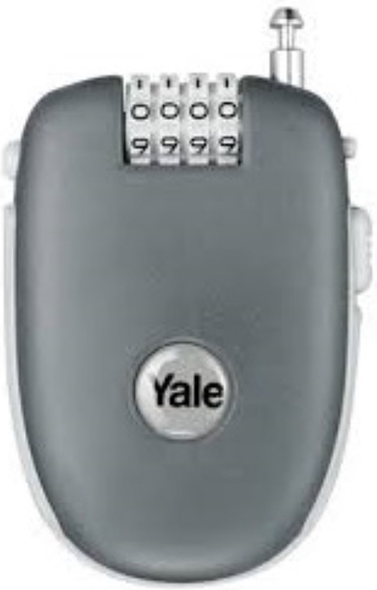 Yale Reis Cijferslot met Intrekbare Kabel - Kofferslot - 4 Cijferig - Herinstelbaar - Yale