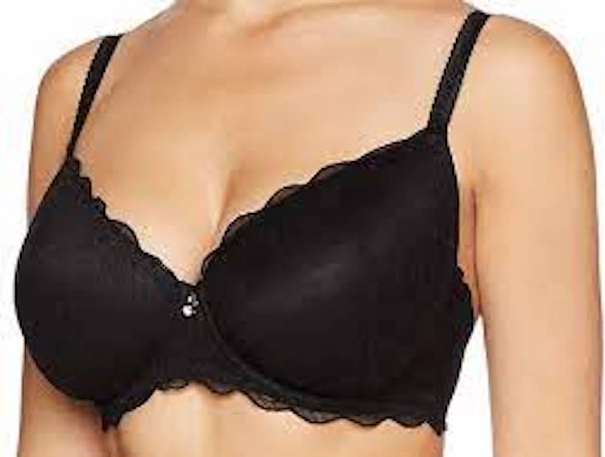 Naturana padded lace voorgevormde beugel BH zwart