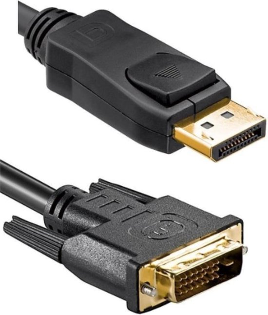 DisplayPort naar DVI kabel - Verguld - 2 meter - Allteq - Allteq