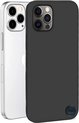 Zwart, iPhone 13 pro max siliconen hoesje