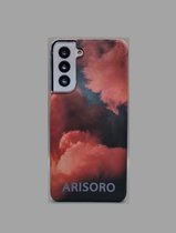 Arisoro Samsung Galaxy S21 hoesje - Backcover - Orange Smoke