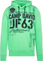 Camp David ® hoodie met labelapplicaties en tapes