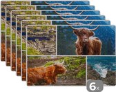 Set de table - Highlander écossais - Collage - Paysage - 45x30 cm - 6 pièces