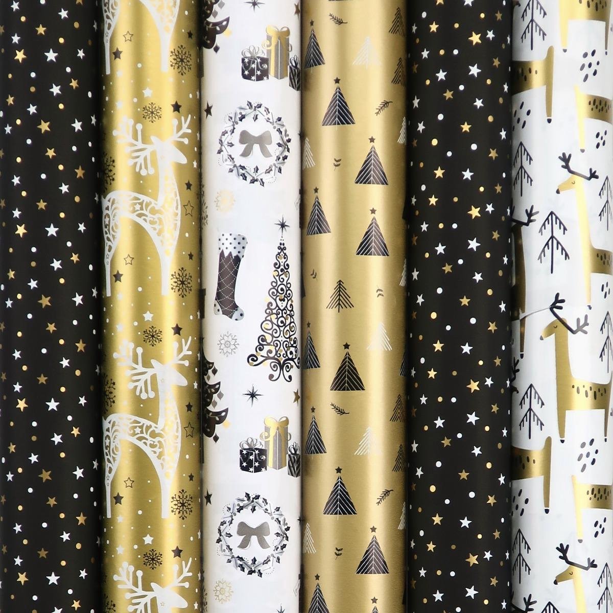 Zwart inpakpapier kerst | 200x70 cm | It's all about Christmas