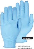 100 stuks - wegwerp handschoen - PSPS Nitrille handschoen - Lichtblauw - Maat L - poeder- en latex vrij