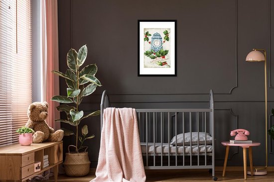 Cadre photo avec affiche - Klok - Art - Noël - 40x60 cm - Cadre pour affiche - Décorations de Noël - Décoration de Noël pour l'intérieur - Noël