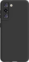 Geschikt voor Samsung Galaxy S21FE Hoesje - Samsung S21FE Zwart Siliconen Case