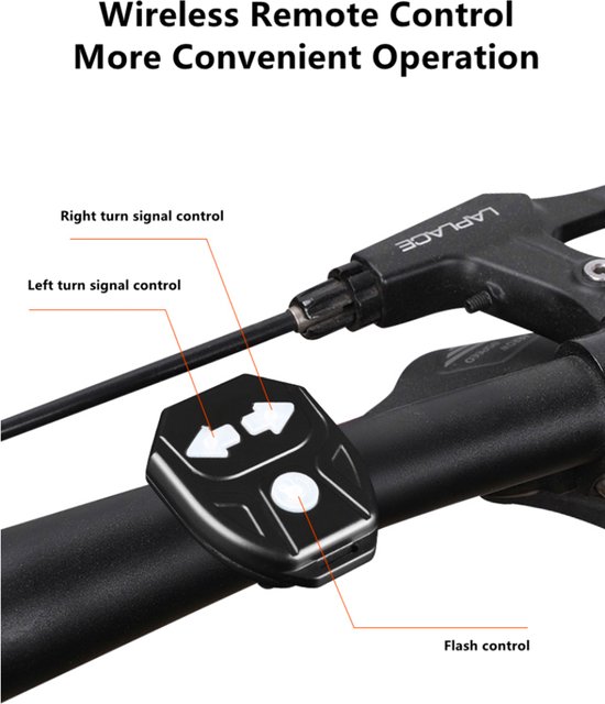 GoShops FY-1820 - Richtingaanwijzer Fiets - Knipperlichting - Fietsverlichting - LED - USB oplaadbaar - Waterbestendig - Afstandsbediening - Draadloos - Verstelbaar - Achterlicht Fiets — afbeelding 4