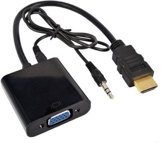 Adaptateur convertisseur HDMI vers VGA 1080P avec câble Audio HD 3,5 mm  Adaptateur