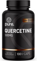 PURE Quercetine - 500mg - 100 V-Caps - flavonoïde - antioxidant - vegan capsules