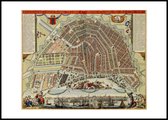 Poster Historische Oude kaart Amsterdam 1688 - Stadsplattegrond - Large 50x70 CM