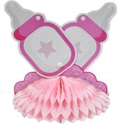Honeycomb Papflesjes Roze babyshower 21 cm x 23 cm
