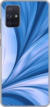 Geschikt voor Samsung Galaxy A51 hoesje - Blauw - Abstract - Design - Siliconen Telefoonhoesje