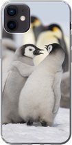 iPhone 12 mini hoesje - Pinguïns - Sneeuw - Dieren - Siliconen Telefoonhoesje