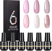 Rosalind® Gellak set - 6 kleuren - Gel nagellak set - Gellak set - 7ml per flesje - Gift set - Nagellak geschenkset