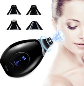 Dieux® - Vacuüm Black Head Remover - Pore Cleaner – Zwart - Draadloze Mee-eters & Acne Verwijderen Set - Gezichtsverzorging Blackhead Vacuüm Remover - Oplaadbare vacuüm mee-eter verwijderaar 