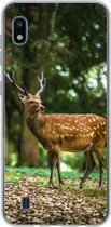 Geschikt voor Samsung Galaxy A10 hoesje - Hert - Bos - Dier - Siliconen Telefoonhoesje