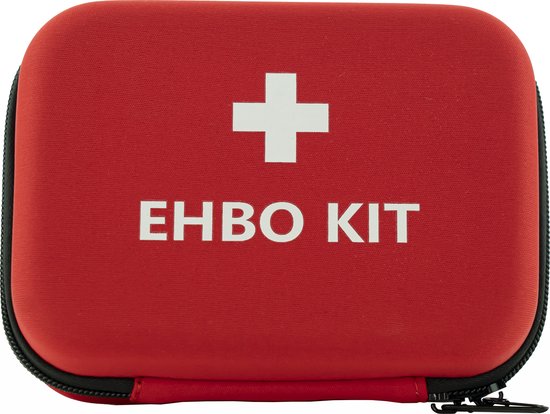 EHBO kit - voor onderweg – op werk - licht - verbanddoos - reisformaat – 53 delig – stevig - compact - waterafstotend – in de auto – op de fiets – outdoor - op reis - 16x12x6cm - Eerste hulp - Pleisters - ongevallen - First aid - verbandkoffer