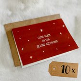 10x hippe gekleurde kerstkaarten (A6 formaat) - kerst kaarten om te versturen - kaartenset - kaartjes blanco - kaartjes met tekst - luxe kerstkaarten - feestdagenkaarten - kerstkaart - wenskaarten