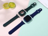 Blauw Apple watch bandje + case 40/41mm