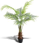 Kunstpalm - palmboom kunstplant - voor binnen - in pot - 120 cm