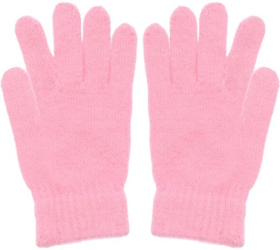 Dames handschoenen van extra zacht wol - roze