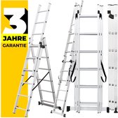 Craftfull combinatieladder CF-106A aluminium ladder 5in1 uitschuifladder 8.42m