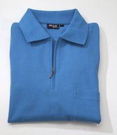 Westfalia Poloshirt heren met ritssluiting azuurblauw maat XXXL