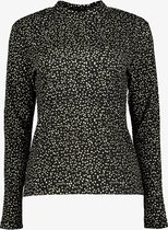 TwoDay dames smock top met stippen - Zwart - Maat L
