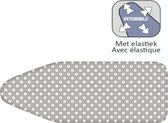 Feligi Strijkplankovertrek-ELASTIEK- XXL -150x58 cm-Dots-silver