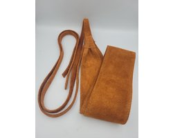 Wikkelriem - Suède Bruin ( Cognaq ) - Bi pirates - Tiktok - Bustier belt - Riem - Belt - Bruin