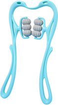 Nek Massager l 6 Rollers l Antislip l Ontspanning/Massage l Multifunctioneel l PP l Blauw