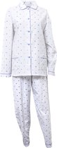 Lunatex dames pyjama flanel | MAAT L | Strik | wit