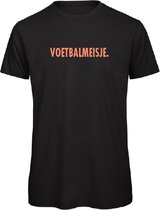 T-shirt Zwart XL - voetbalmeisje - oranje - soBAD. | T-shirt unisex | T-shirt dames | Voetbal | Humor
