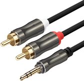 Garpex® Jack 3.5mm naar tulp kabel - RCA kabel naar Jack 3.5mm - RCA kabel Auto - audio aux kabel - 3 meter