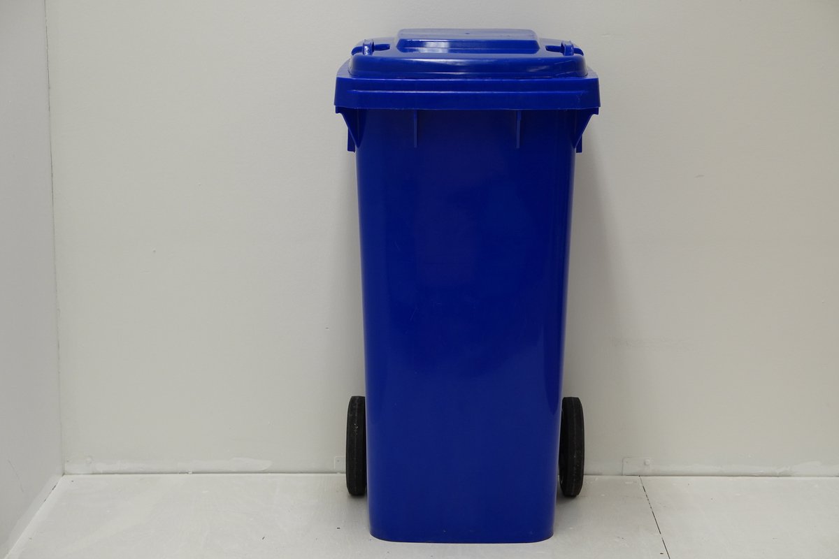 120 liter blauw Kunststof Kliko Afval Rolcontainer container -