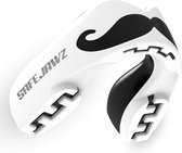 Safejawz Gebitsbeschermer Extro-Series Moustache Wit/Zwart Junior