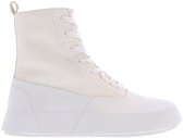 Leather Mix Hi-Top Sneaker Off Heren  maat 40 Wit