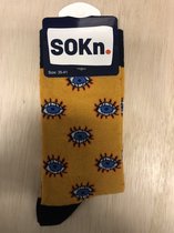 SOKn. trendy sokken ZONNEBLOEMEN maat 35-41 (ook leuk om kado te geven !)