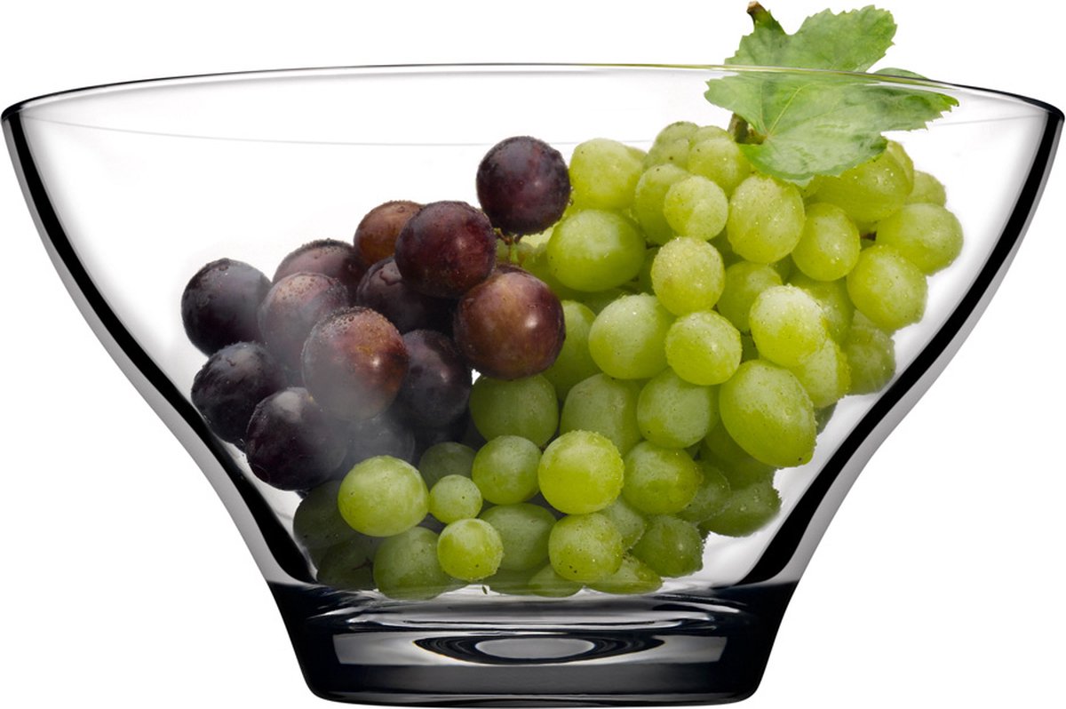 Pasabahce Ophelia Fruitschaal 260 mm – Glazen Fruitschaal – Decoratieve Fruitschaal – Serveerschaal voor Fruit, Salades & Snacks