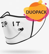 Duopack: Zipit washable mondmasker - S / Stoffen mondkapjes met print / Wasbare Mondkapjes / Mondkapjes / Uitwasbaar / Herbruikbare Mondkapjes / Herbruikbaar / Ov geschikt / Mondmaskers