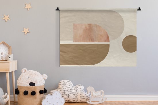Tapisserie - Tissu mural - Art - Abstrait - Rose - 120x90 cm - Tapisserie