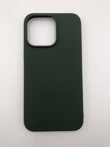 Hoogwaardige Siliconen back cover case - Geschikt voor iPhone 13 Pro - Premium Kwaliteit TPU hoesje Groen - (Past Alleen iPhone 13 Pro)