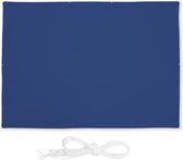 Relaxdays Schaduwdoek rechthoek - zonweringdoek - scheurvast - met ogen - spanzeil - blauw - 3,5 x 4,5 m